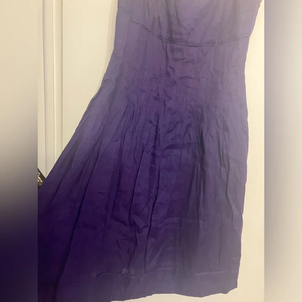 Lauren Ralph Lauren 100% linen a-line dress purple size 10 medium